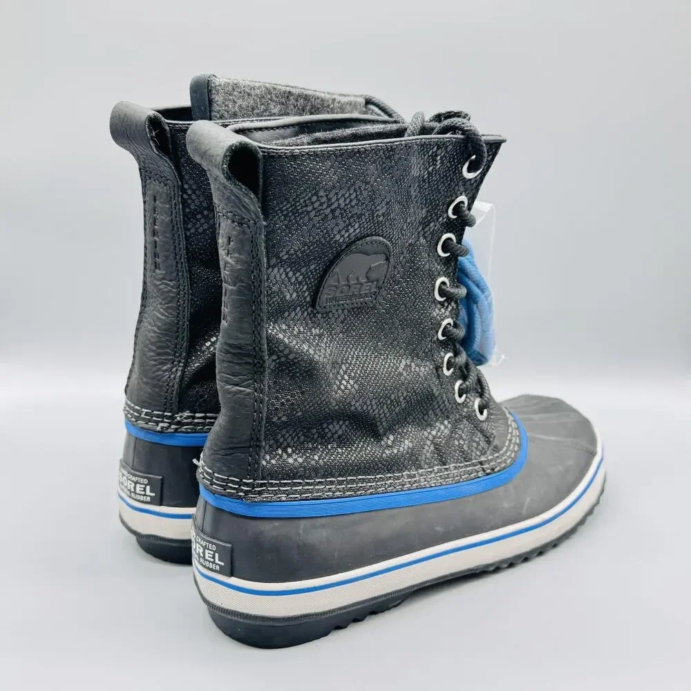 Sorel Boots Womens 11 Black Out N About Waterproof Mid Calf Lace Up Winter Snow